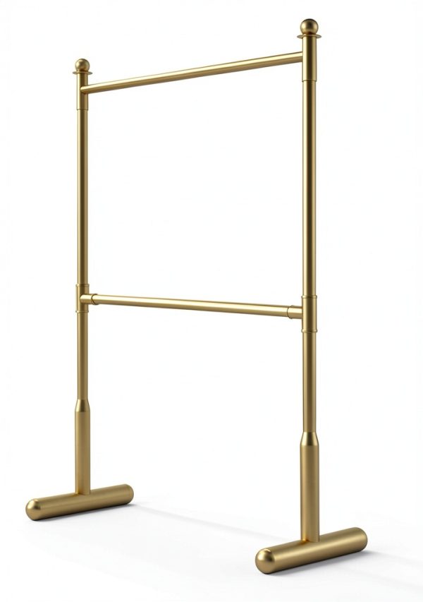 Gold Fabric Display Rack by HDD503-A01 Multi‑Track Scarf Stand-1