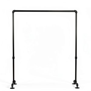 William Roberts Vintage Industrial Pipe Clothing Rack 47" L x 59" H-0