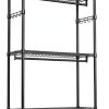 IZEUK Heavy Duty Black Garment Rack Model Z1 3‑Tier with Rods-1