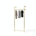pamo Gold Wall Mounted Clothing Rack Model P-01-017 Size 1-4-0