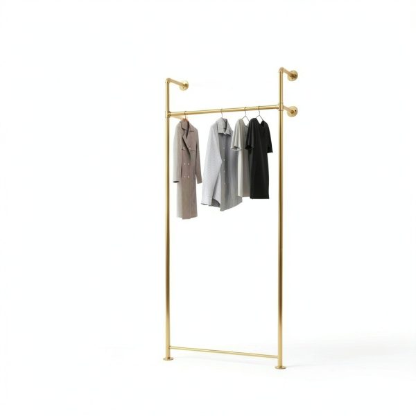 pamo Gold Wall Mounted Clothing Rack Model P-01-017 Size 1-4-0
