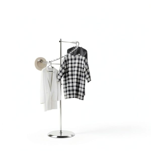 CUHMRODA Iron Rotating Garment Rack BH-014N Chrome Heavy Duty Space-5
