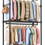IZEUK Heavy Duty Black Garment Rack Model Z1 3‑Tier with Rods-0