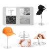 Clear Adjustable Acrylic Hat Stand by SHUNKAIZS – 8‑16 in Pedestal-2