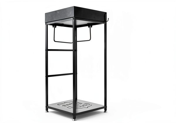 Generic Police Gear Rack Extra Large Black Steel Free‑Standing Rack-2