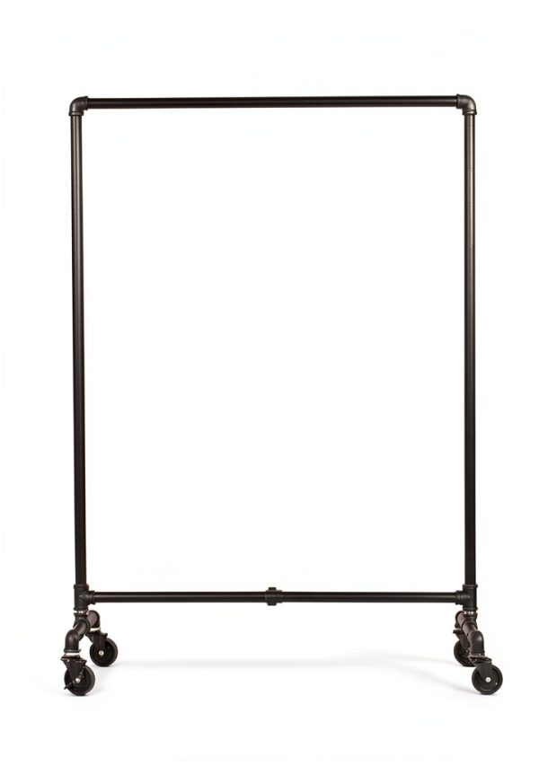 Industrial Pipe Clothing Rack USA Handcrafted Heavy Duty Powder Coated-0