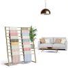 BIFCIOFH Gold Metal Scarf Rack Stand 10 Shelf Organizer 120cm-1