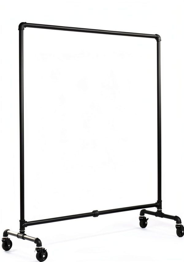 Industrial Pipe Clothing Rack USA Handcrafted Heavy Duty Powder Coated-1