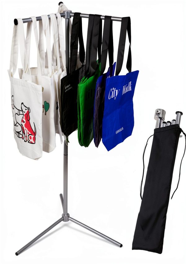 DECORDEEP Heavy Duty Portable Tote Bag Display Stand SBR01DD Powder-0