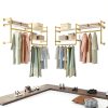 Industrial Closet Rack Gold Wall Mounted Shelf by EDCB-0
