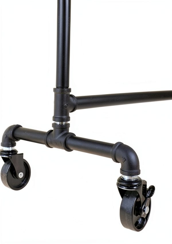 Industrial Pipe Clothing Rack USA Handcrafted Heavy Duty Powder Coated-4