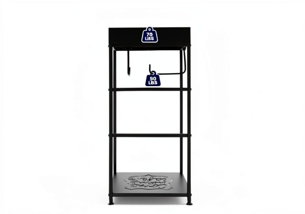 Generic Police Gear Rack Extra Large Black Steel Free‑Standing Rack-3