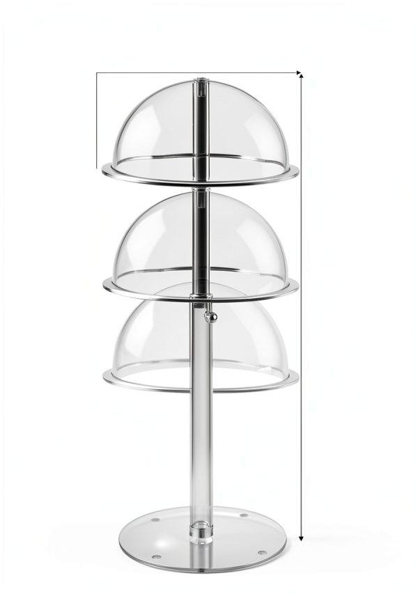 Clear Adjustable Acrylic Hat Stand by SHUNKAIZS – 8‑16 in Pedestal-1
