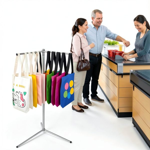 DECORDEEP Heavy Duty Portable Tote Bag Display Stand SBR01DD Powder-3