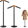 HOME RIGHT Adjustable Metal Clothes Rack 2‑Pack Black Free‑Standing-0
