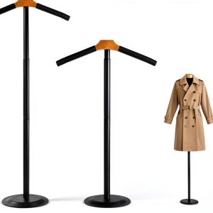 HOME RIGHT Adjustable Metal Clothes Rack 2‑Pack Black Free‑Standing-0