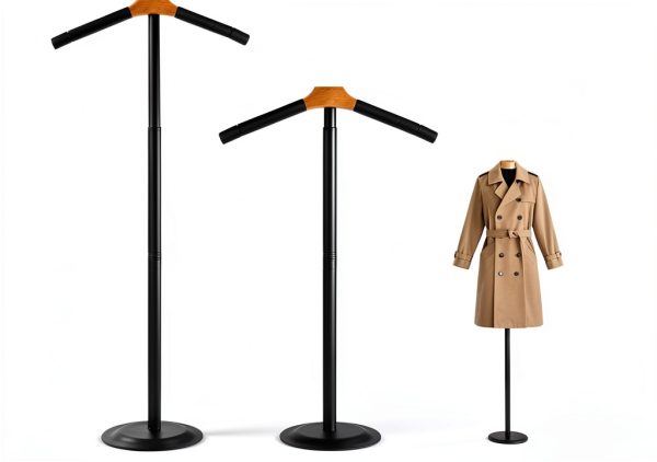 HOME RIGHT Adjustable Metal Clothes Rack 2‑Pack Black Free‑Standing-0