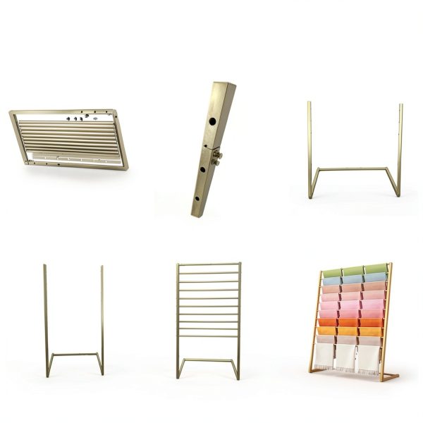 BIFCIOFH Gold Metal Scarf Rack Stand 10 Shelf Organizer 120cm-5
