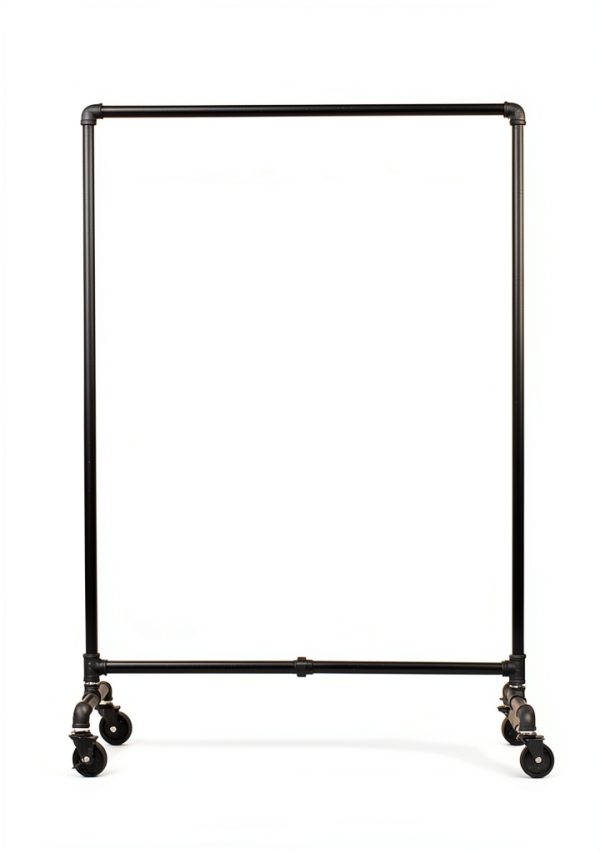 Industrial Pipe Clothing Rack USA Handcrafted Heavy Duty Powder Coated-6