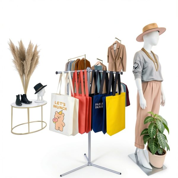 DECORDEEP Heavy Duty Portable Tote Bag Display Stand SBR01DD Powder-2
