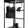 Generic Police Gear Rack Extra Large Black Steel Free‑Standing Rack-1