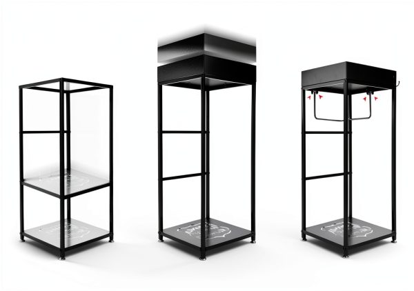 Generic Police Gear Rack Extra Large Black Steel Free‑Standing Rack-5