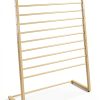 BIFCIOFH Gold Metal Scarf Rack Stand 10 Shelf Organizer 120cm-4