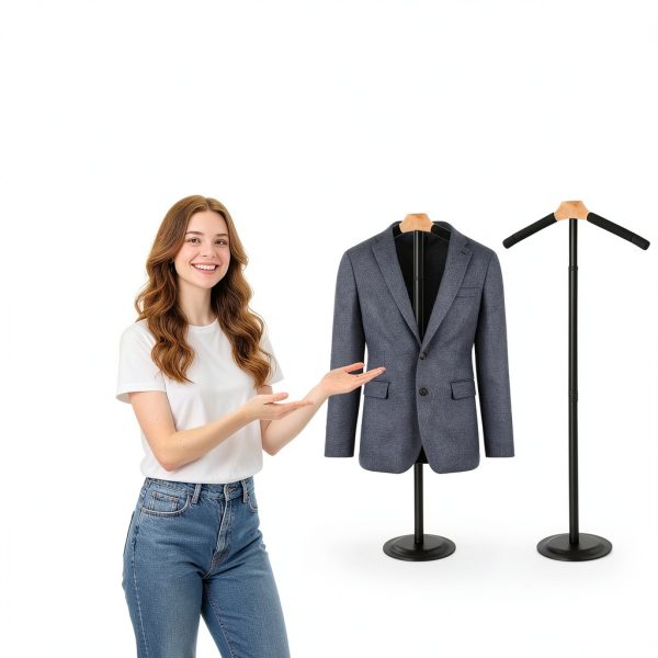 HOME RIGHT Adjustable Metal Clothes Rack 2‑Pack Black Free‑Standing-6