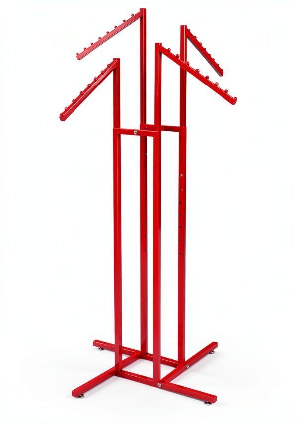 Store Supply Warehouse Hot Pink 4‑Way Clothing Rack – Sleek Display-0