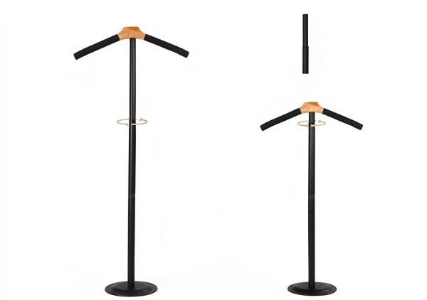 HOME RIGHT Adjustable Metal Clothes Rack 2‑Pack Black Free‑Standing-1