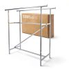 Clothing Rack SSWBasics Chrome Double Rod Retail Store-5