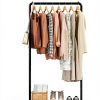 Clothes Rack - Clothing Rack with Wheels, Multi-Functional Clothing Racks for Hanging Clothes and Shoes, Large Capacity Garment Rack for Bedroom, Living Room and Office, Black, Medium-6