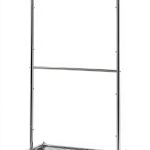 Simple Trending Garment Rack Organizer with Wheels Extendable Chrome-0