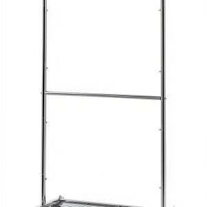 Simple Trending Garment Rack Organizer with Wheels Extendable Chrome-0