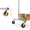 Simple Trending Garment Rack Organizer with Wheels Extendable Chrome-2