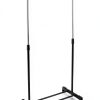 Hobby Lobby Adjustable Clothing Rack, Black/Silver Metal Frame, 36-62.25 inch H, 30 inch W, Rolling, Garment-1