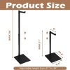 Standing Clothes Rack, 21" - 36" Height Adjustable Clothes Hanger Rack Stand, Metal Clothes Rack, Clothing Display Rack, Garment Display Stand for Thrift Shops and Retail Store, Black, 1Pack-2