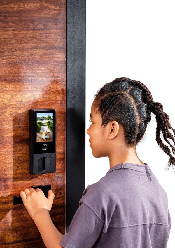eufy Rear Lock Video Screen, Display Accessory for FamiLock S3 and S3 Max, Add-On Live View Screen for Front Door Locks, Easy Replacement or Upgrade, Real-Time Visitor Monitoring-5