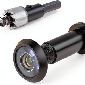 Door Viewer Peephole 220-Degree Solid Brass for Front Door with-0