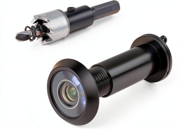Door Viewer Peephole 220-Degree Solid Brass for Front Door with-0